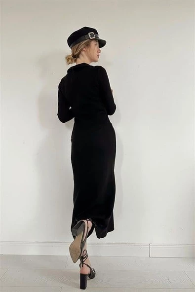 Büzgülü Triko Balık Elbise - Resim 4