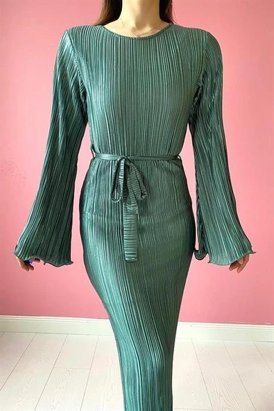 İspanyol Kol Piliseli Elbise - Resim 2