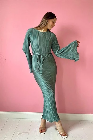 İspanyol Kol Piliseli Elbise - Resim 5