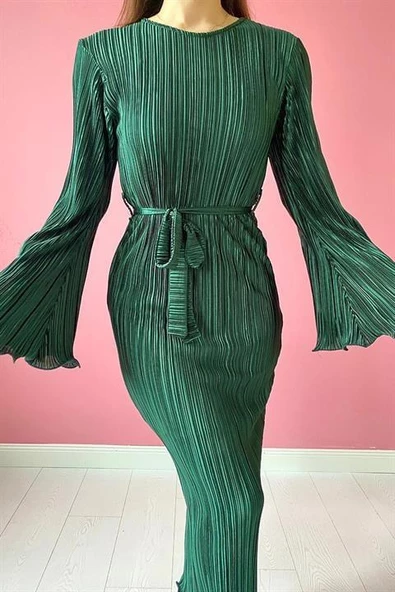 İspanyol Kol Piliseli Elbise - Resim 3