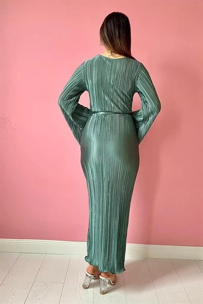 İspanyol Kol Piliseli Elbise - Resim 4