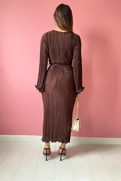 İspanyol Kol Piliseli Elbise - Resim 4