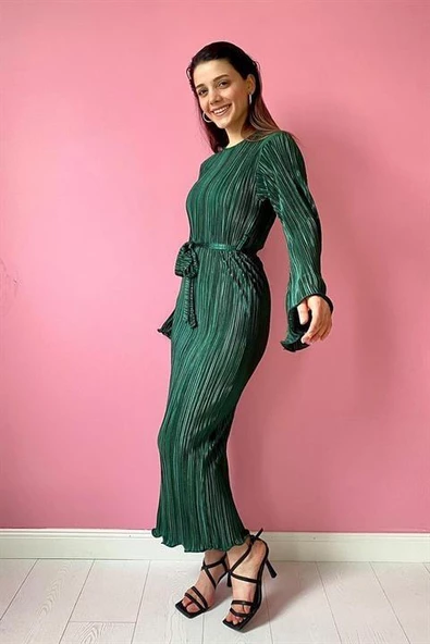 İspanyol Kol Piliseli Elbise - Resim 5