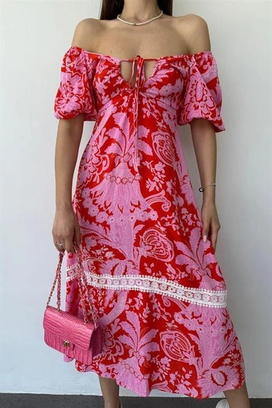 Göğüsten Bağlamalı Elbise - Resim 2