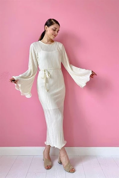 İspanyol Kol Piliseli Elbise - Resim 2