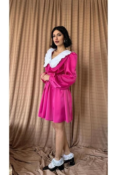 Bebe Yaka Elbise - Resim 2