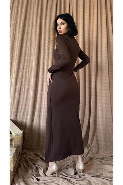 Ön Ek Parça Detaylı Elbise - Resim 3