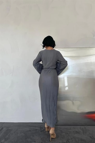 İspanyol Kol Piliseli Elbise - Resim 4