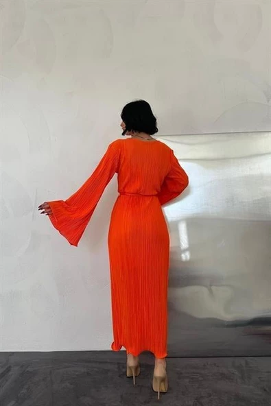 İspanyol Kol Piliseli Elbise - Resim 3