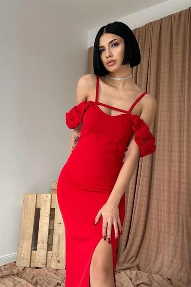 Askı Detaylı Elbise - Resim 2