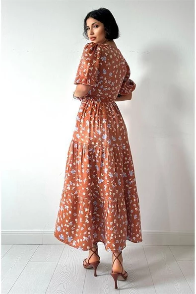 Şerit Detaylı Düğmeli Elbise - Resim 3