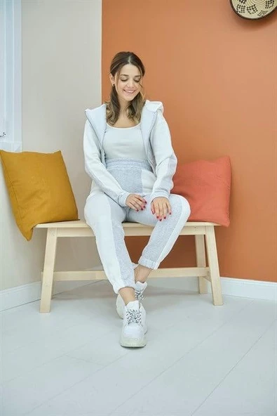 Beyaz Eşofman Takım - 3