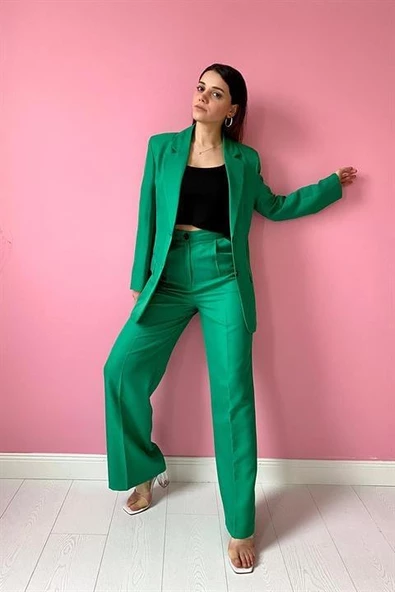 Çift Düğmeli Ceket ve Pantolon Takım - Resim 5