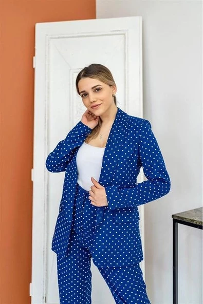 Ceket ve Pantolon Takım - Saks ürün görseli 1