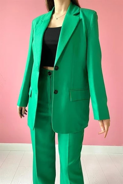 Çift Düğmeli Ceket ve Pantolon Takım - Resim 3