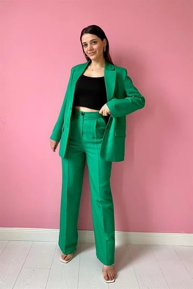 Çift Düğmeli Ceket ve Pantolon Takım - Resim 7