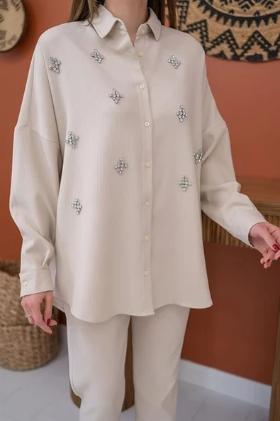 Gömleği Taşlı Fitilli Takım - Resim 5