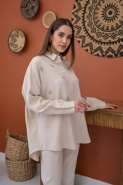 Gömleği Taşlı Fitilli Takım - Resim 3