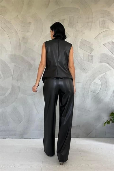 Çapraz Yelek ve Pantolon Takım - Resim 5