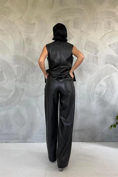 Çapraz Yelek ve Pantolon Takım - Resim 4