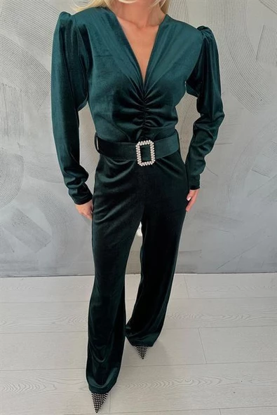 Kemerli Kadife Tulum - 3