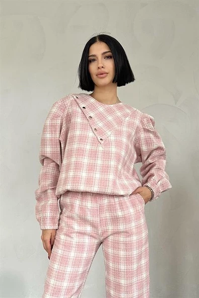 Beli Lastikli Bluz ve Pantolon Takım - 2