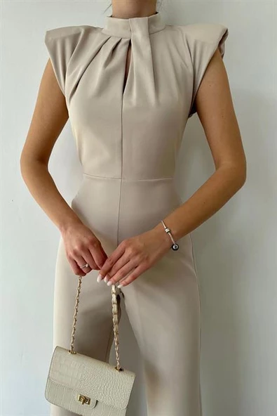 Vatkalı Dik Yaka Tulum - Resim 3