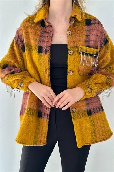 Buklet Cepli Zincir Taşlı Gömlek - 4