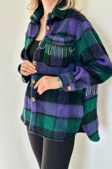 Buklet Cepli Zincir Taşlı Gömlek - 4