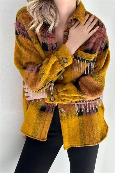 Buklet Cepli Zincir Taşlı Gömlek - 5