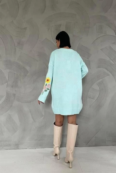 Çiçek Nakışlı Kazak - 5