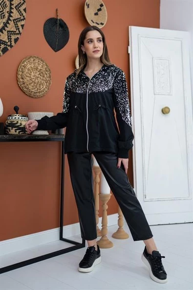 Pulpayet Bel ve Kapüşonlu Sweatshirt ürün görseli 1