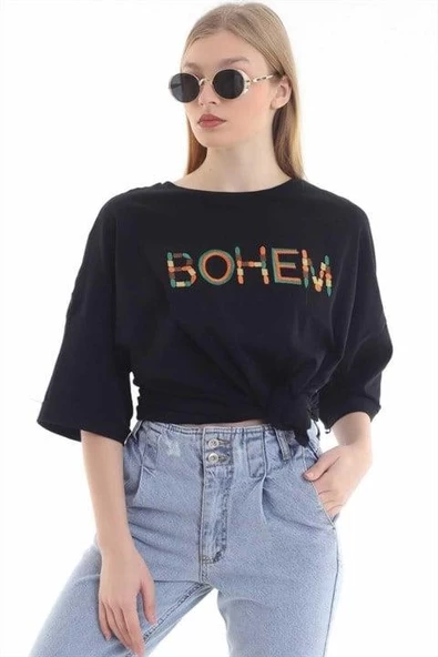 Nakışlı Casual T-Shirt - Resim 2