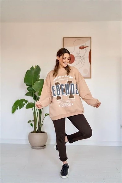 Yazı Baskılı Sweatshirt - 3