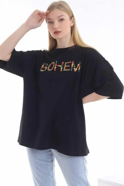 Nakışlı Casual T-Shirt