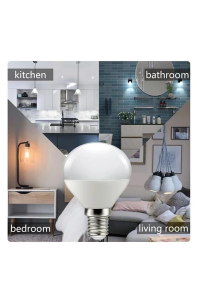 Şahnet 7W Mini Avize Led Ampul Sarı - 3000K E14 (3 Adet) - Resim 4