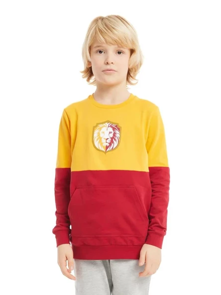 Galatasaray Orijinal Sarı-Kırmızı Çocuk Sweatshirt - Resim 3