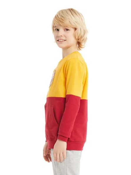 Galatasaray Orijinal Sarı-Kırmızı Çocuk Sweatshirt - Resim 4