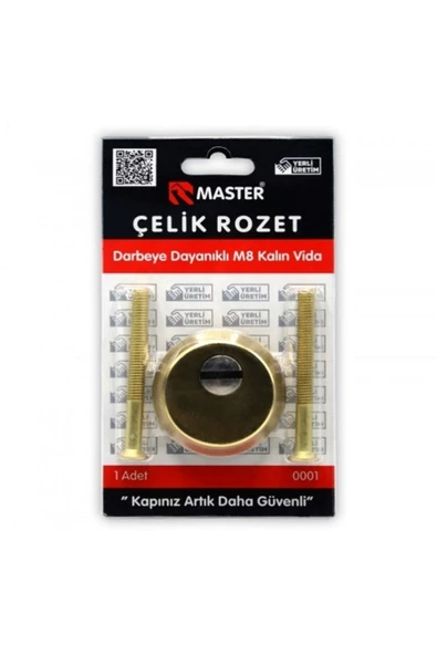 Çelik Rozet Sarı Kalın Vida - 2