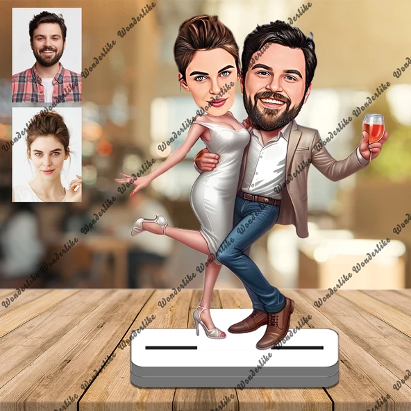 Sevgili Eş 3D Ahşap Biblo,Sevgiliye Hediye,Doğum Günü Hediyesi ürün görseli