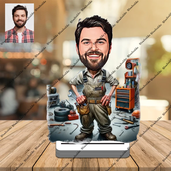 Usta 3D Ahşap Biblo,Sevgiliye Hediye,Doğum Günü Hediyesi ürün görseli