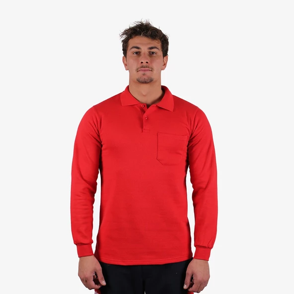Samteks İki İplik Polo Yaka Sweat - 7