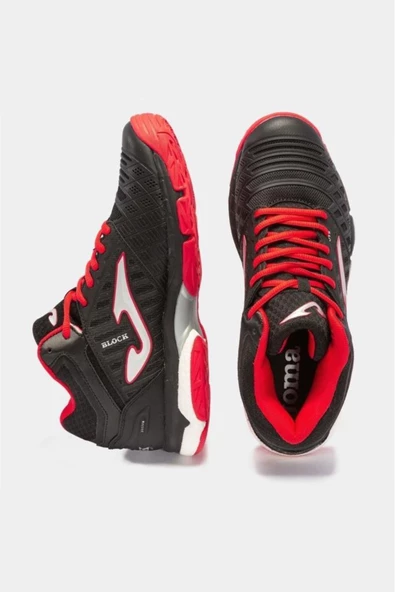 Joma VBLOCK - Unisex Siyah Kırmızı Voleybol Ayakkabısı - VBLOKS2301 - 5