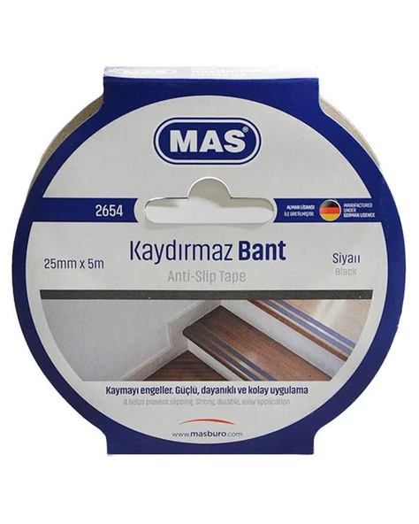 Mas Kaydırmaz Bant 25mm X 5m Siyah 2654