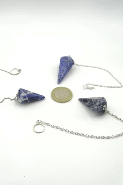 Doğal Sodalit Taşı Pandül Sarkaç - 215-2 - 2