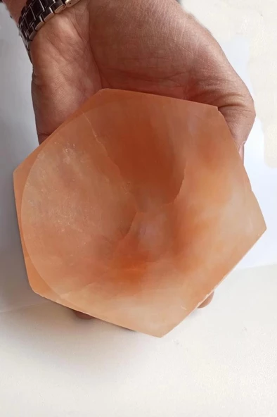 Enerji Çanağı Turuncu Selenit Kase - 3