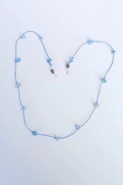 Doğal Akuamarin Taşlı Gözlük İpi 129-2 - 3