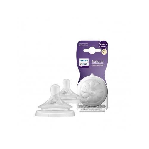 Philips Avent Natural Response 2'l  Biberon Emziği, 5 Numara 6+Ay -Scy965/02