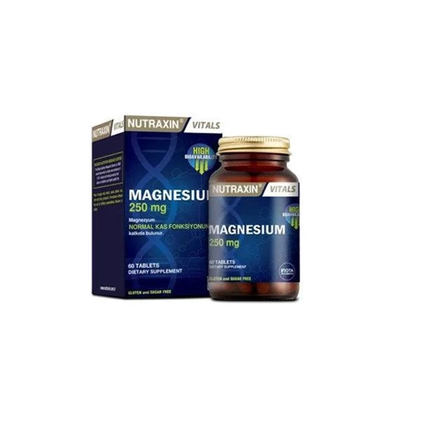 Nutraxin Magnesium 250 mg 60 Tablet ürün görseli 1