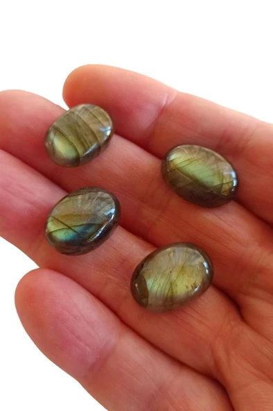 Işıltılı Labradorit Kabaşon Yüzük Taşı 448-2 - Resim 3